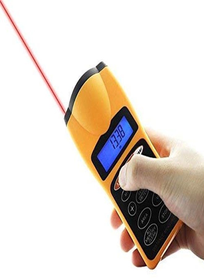 Flipco Distance Meter Digital Laser Measurement - 60 ft Laser Distance Meter Mute Function with Backlit LCD Screen Digital Ultrasonic Distance Measure Meter - Image 1
